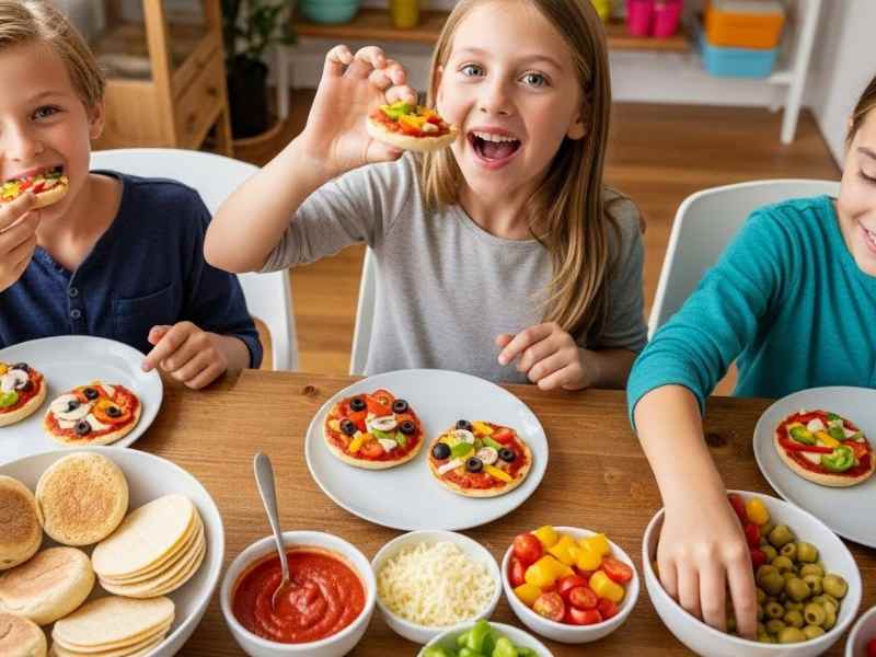 DIY-Veggie-Pizzas-on-English-Muffins-or-Tortillas.
