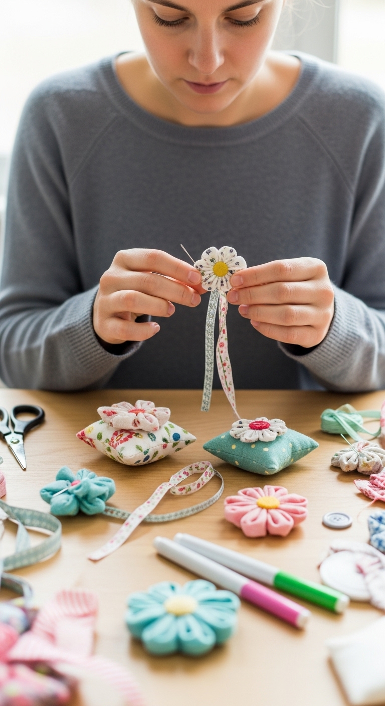 Fabric-Flower-Pins-or-Brooches-