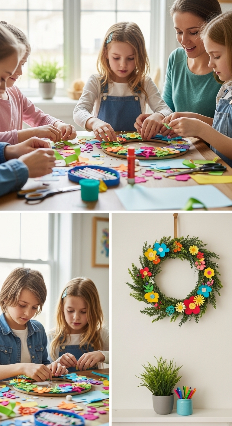 Kid-Friendly-Wreaths-That-Let-Everyone-Get-Creative-diy-spring-wreaths-using-garden-finds-or-everyday-items