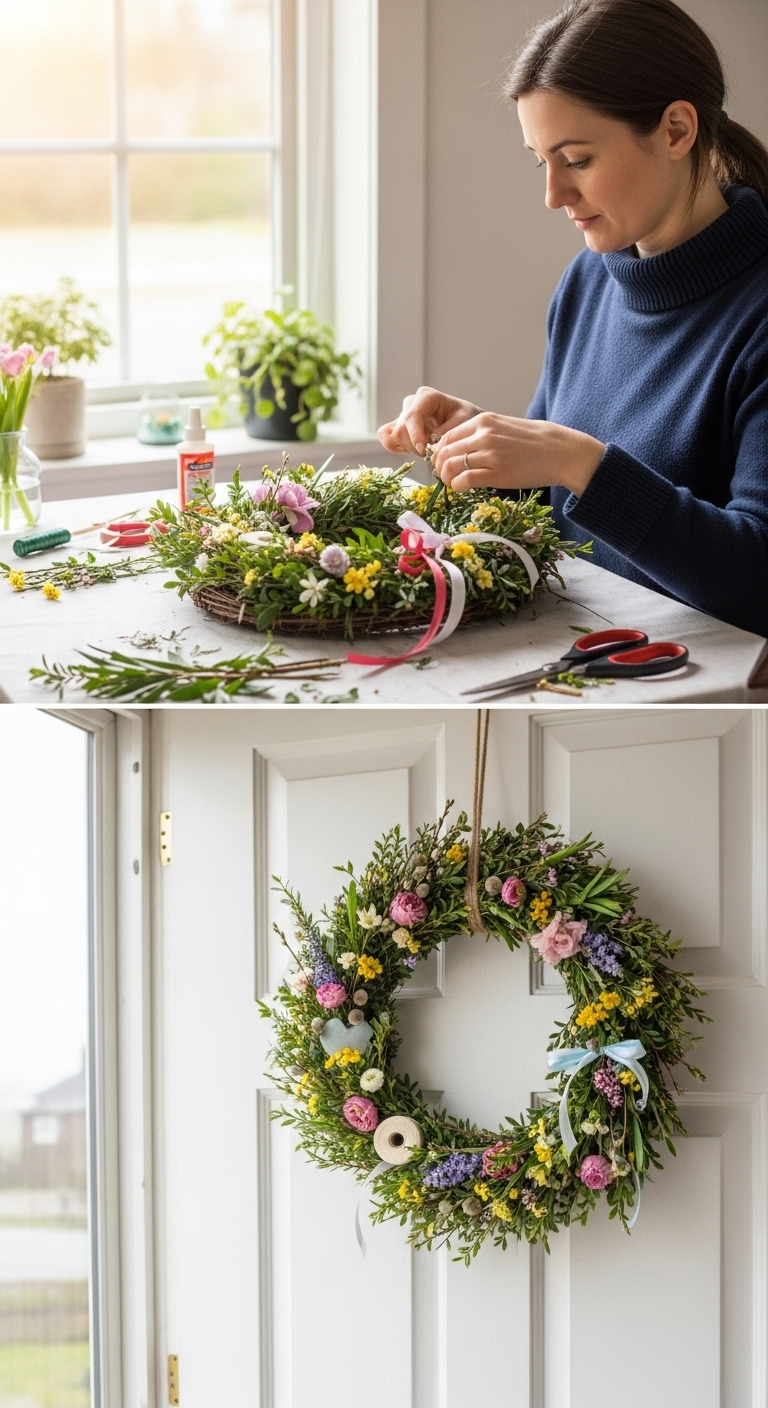 Mixed-Garden-Craft-Wreath-diy-spring-wreaths-using-garden-finds-or-everyday-items