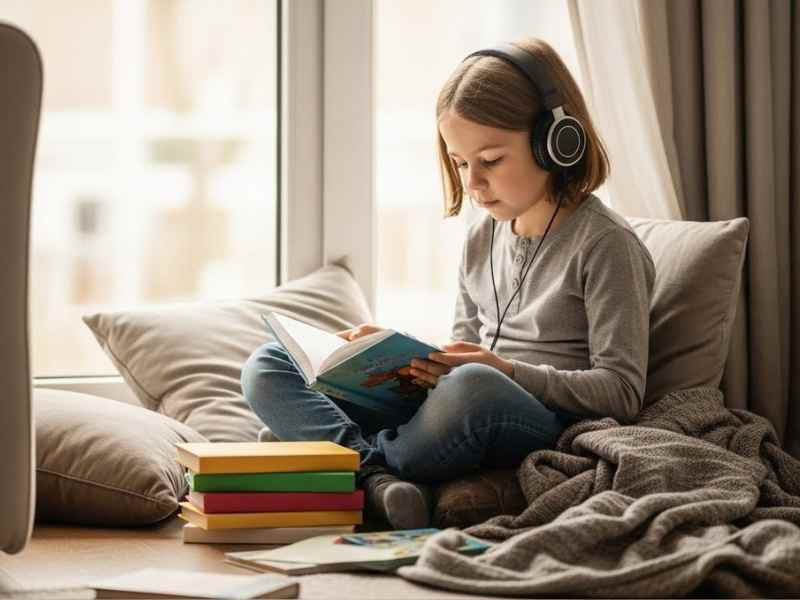 Reading-Corners-with-Books-or-Audiobook-Indoor-Activities-for-Kids-on-Rainy-Days