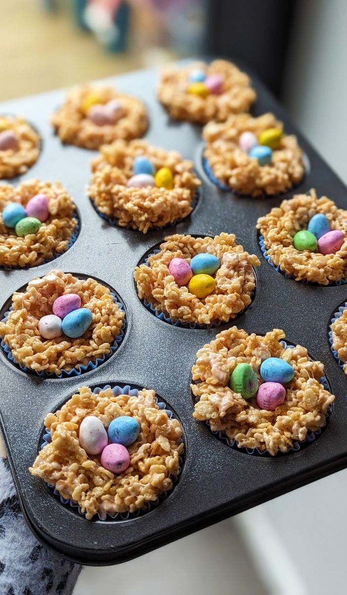 Rice-Cereal-Treat-Nests