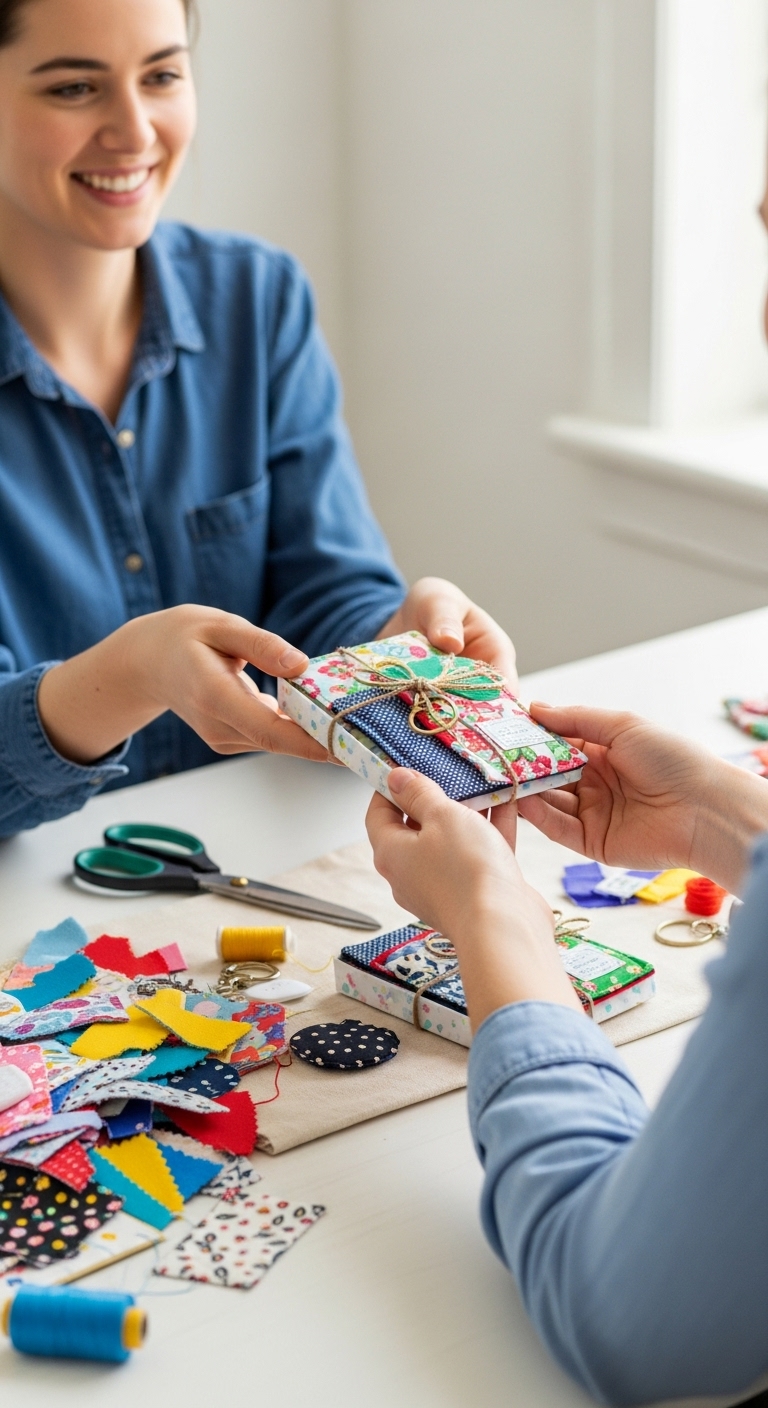 Handing-Fabric-Scrap-Gifts.