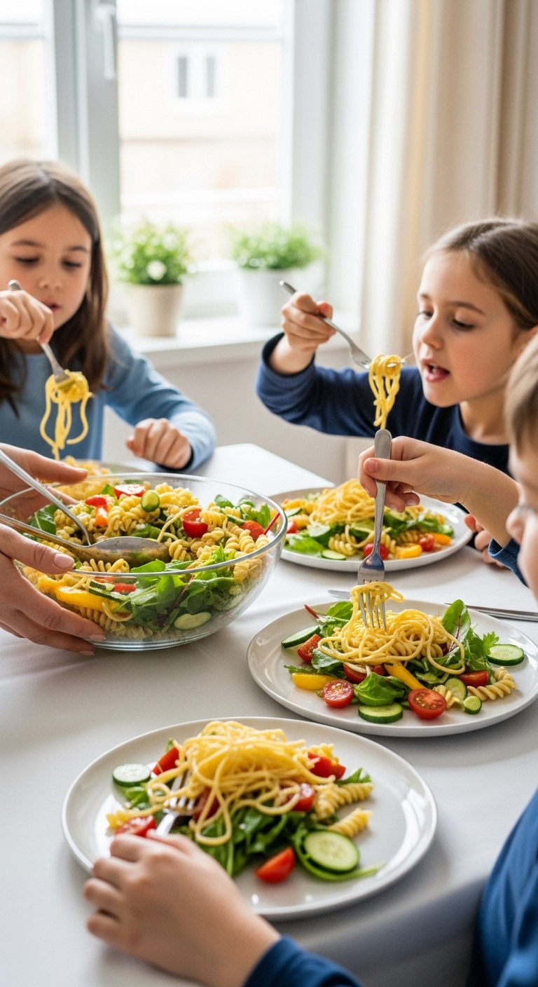 Veggie-Packed-Pasta-Salad-with-Olive-Oil-Dressing-another-quick-anti-inflammatory-spring-lunches-that-keep-kids-happy-and-full