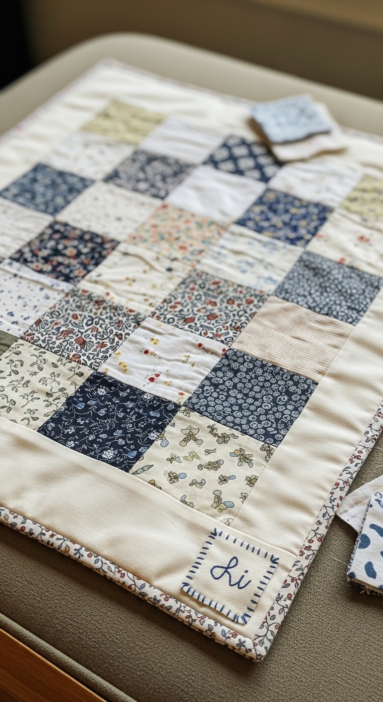 Mini-Memory-Quilts-Using-Old-Clothes.