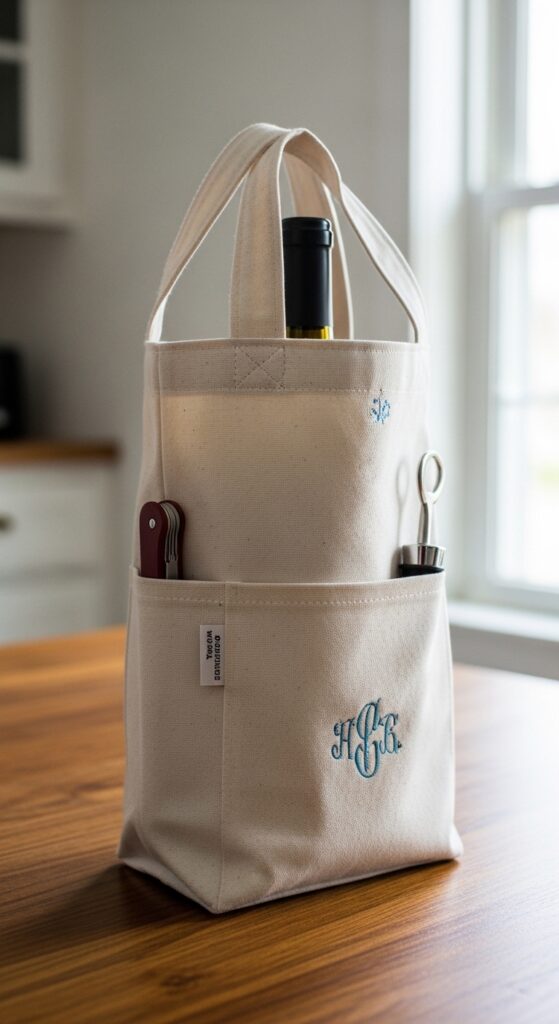 Monogrammed-Fabric-Wine-Tote