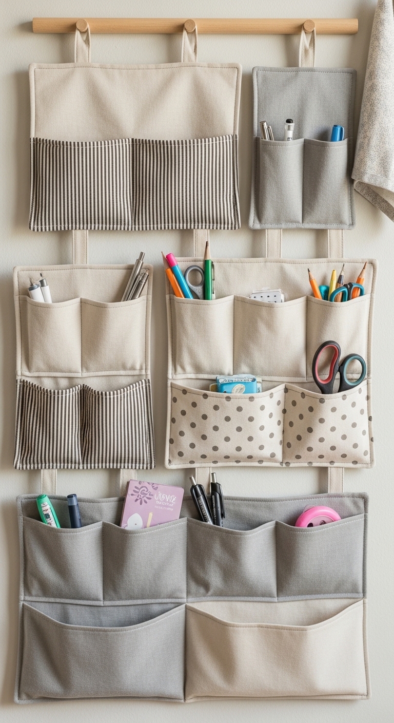 No-Sew-Fabric-Pocket-Organizers