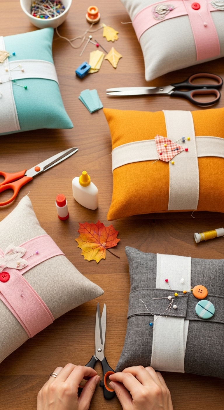 No-Sew-Patriotic-Cushion-Covers