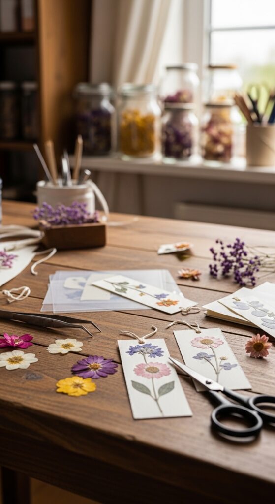 Pressed-Flower-Bookmarks