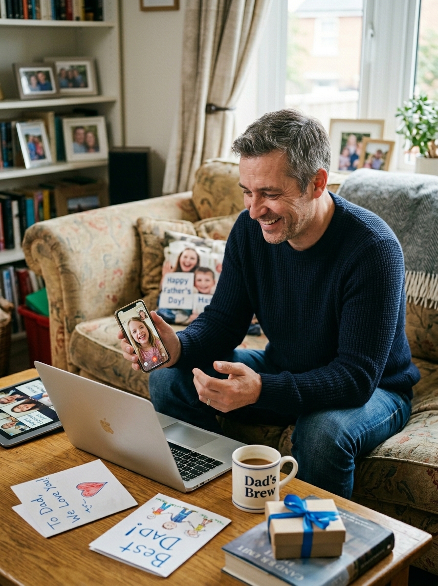 Dad_watching_video_messages_laptop