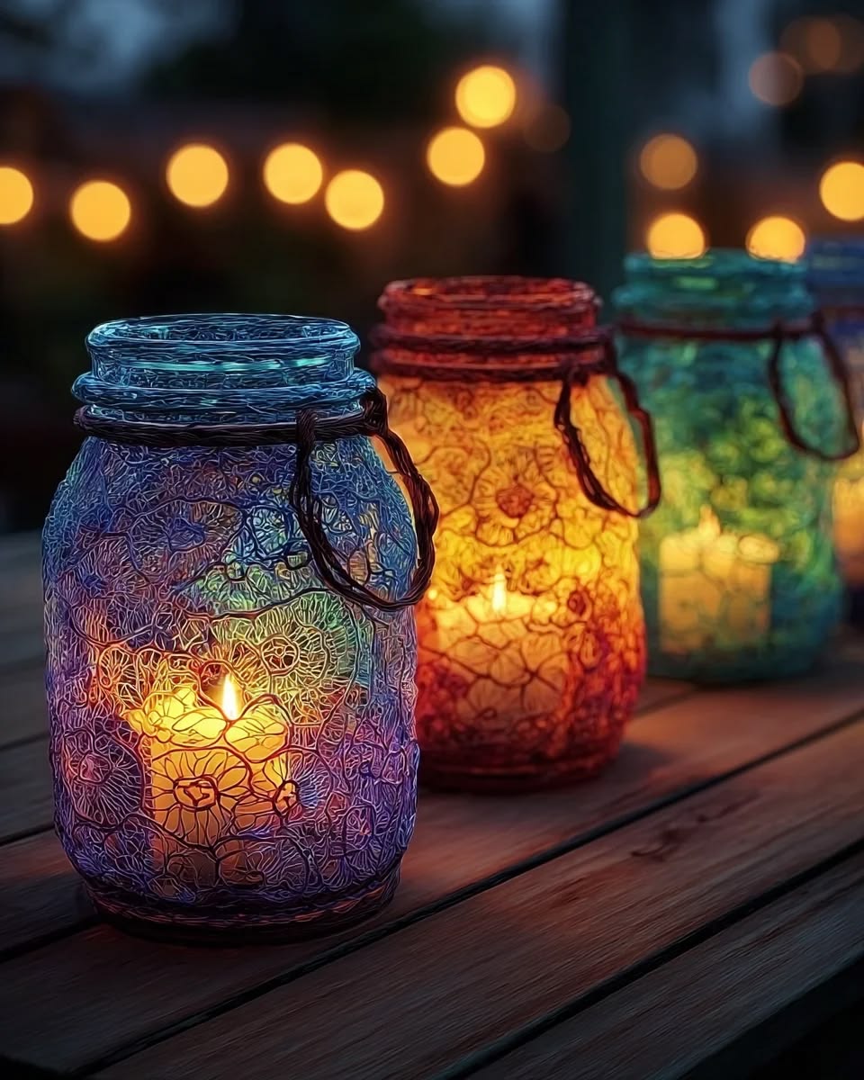 Matte-Painted-Mason-Jar-Lanterns.