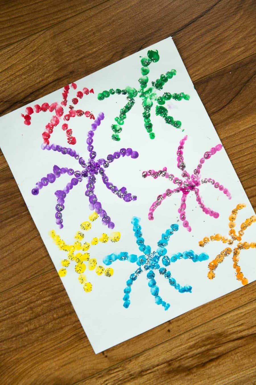 Optional-Variations-for-the-Q-Tip-Firework-Painting-Craft-for-Kids-Fresh.