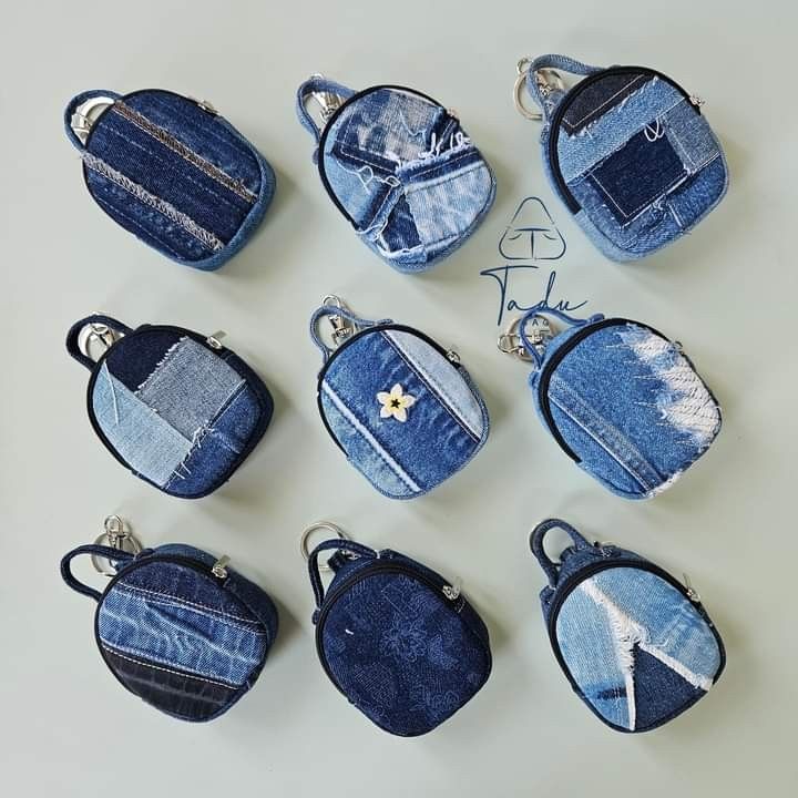 Patchwork-Denim-Mini-Pouches