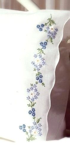 Pillowcase-With-a-Simple-Floral-hand-embroidery-projects-Border.-