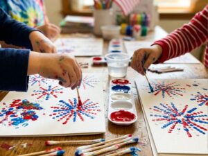 Read more about the article Q-Tip Firework Painting Craft for Kids for 4th of July Indoor and Outdoor Fun