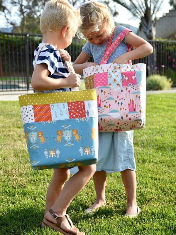 Children fabric book bag