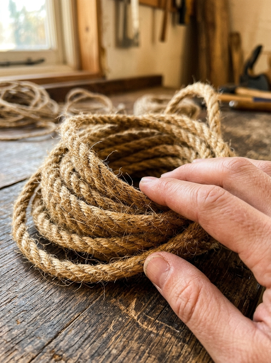 A_close-up_of_coarse_golden-brown-Jute-Cord-best-cords-for-macrame