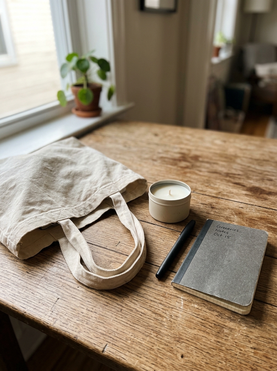 Canvas_bag_candle_pen_notepad