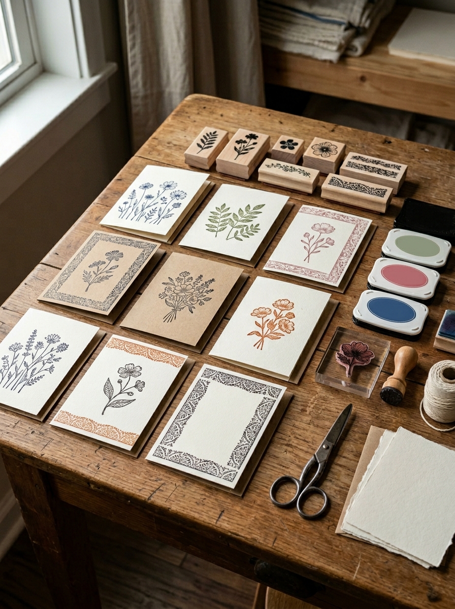 Handmade_cards_with_stamped_flowers