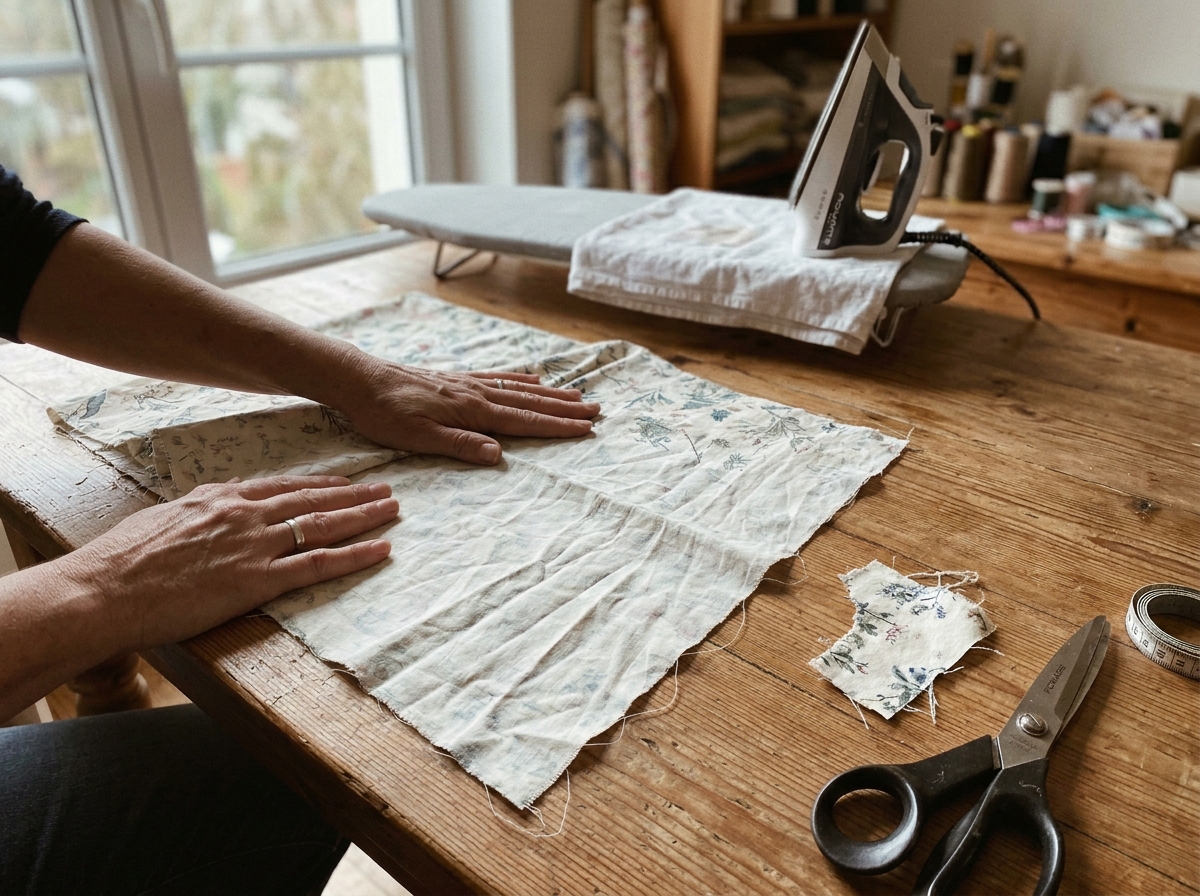 Hands_unfolding_cotton_fabric-how-to-cut-fabric-for-beginners