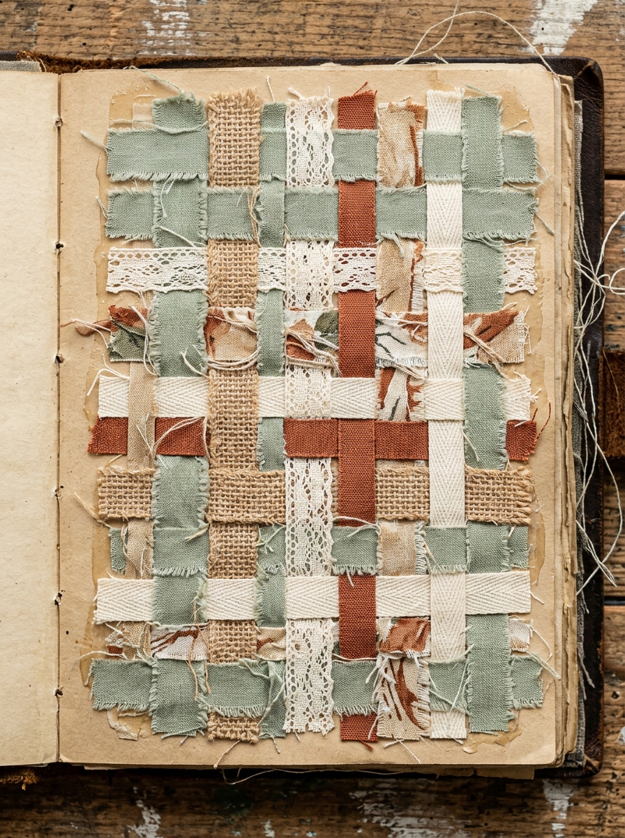 Junk_journal_page_woven_fabric.