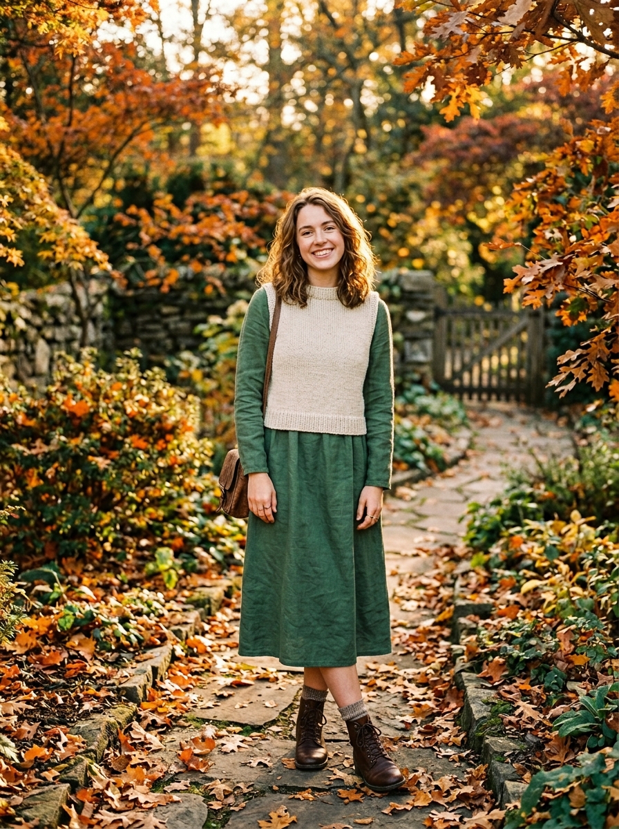 Woman_standing_in_sunlit_garden-diy-oktoberfest-costume
