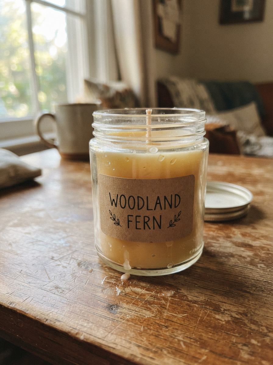 Hand-poured_candle_on_table.