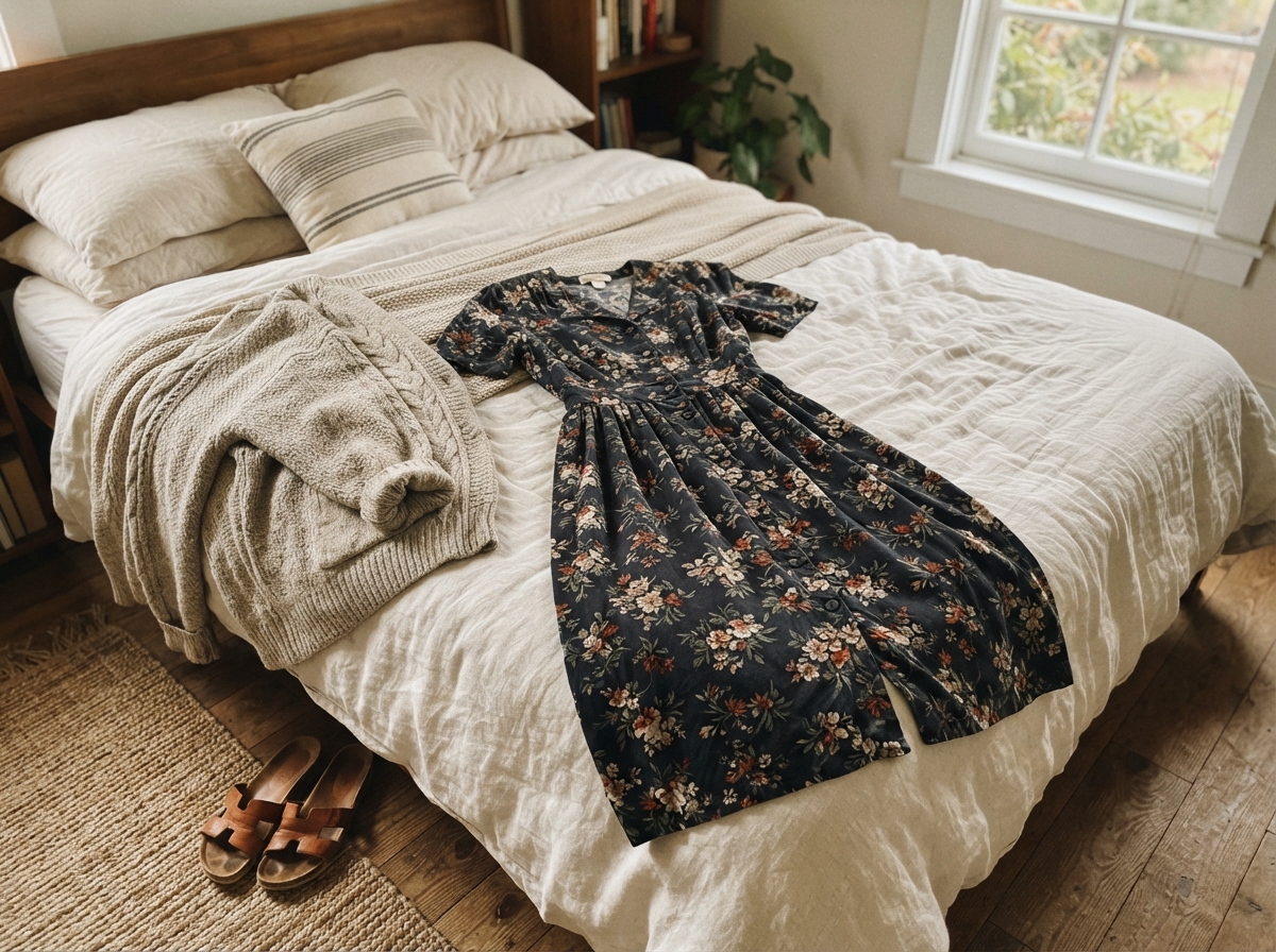 Midi_dress_styled_outfit-placed-on-tehe-bed