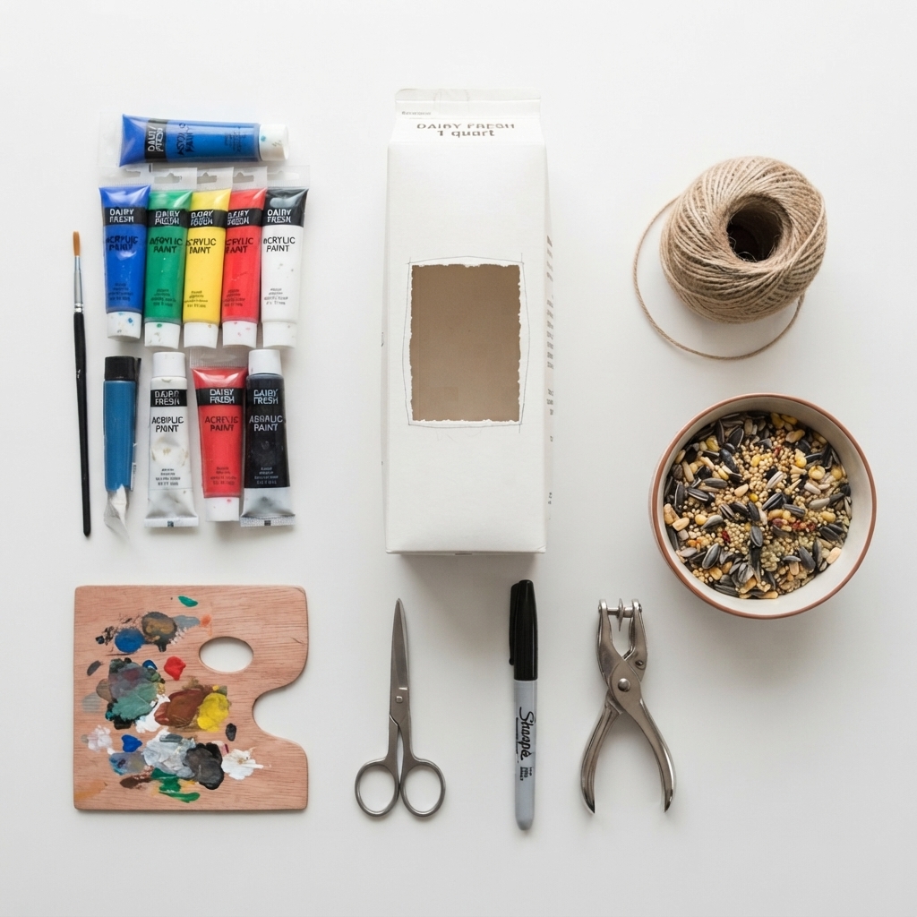 Milk_carton_bird_feeder_craft materials