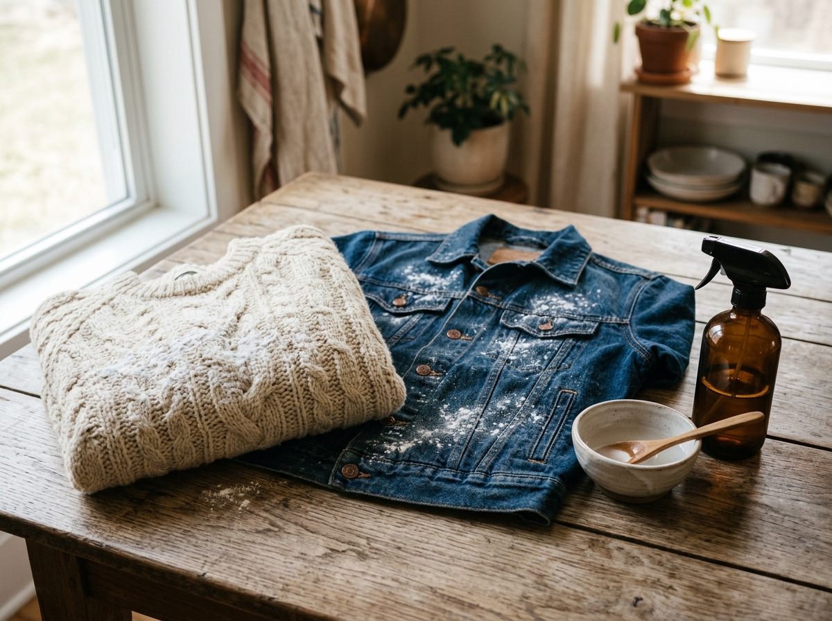 Sweater_jacket_baking_soda_cleaning