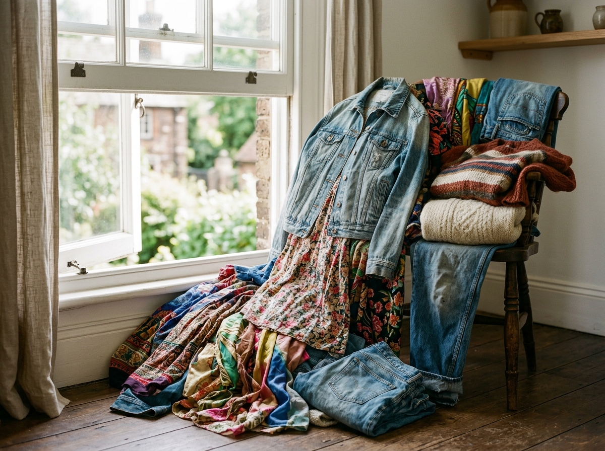 Thrifted_clothing_on_floor_chair.