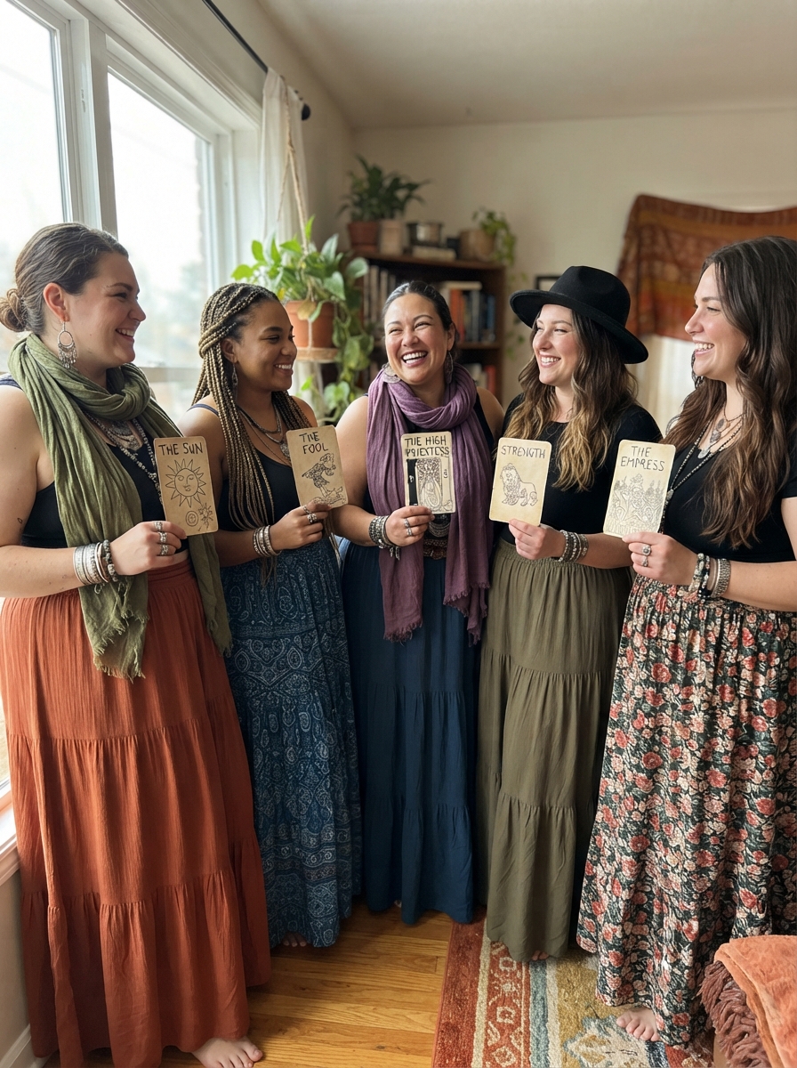 Women_holding_tarot_cards-plus-size-group-Halloween-costumes