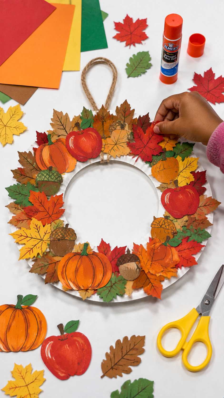 Autumn-Paper-Plate-Wreath-Craft.