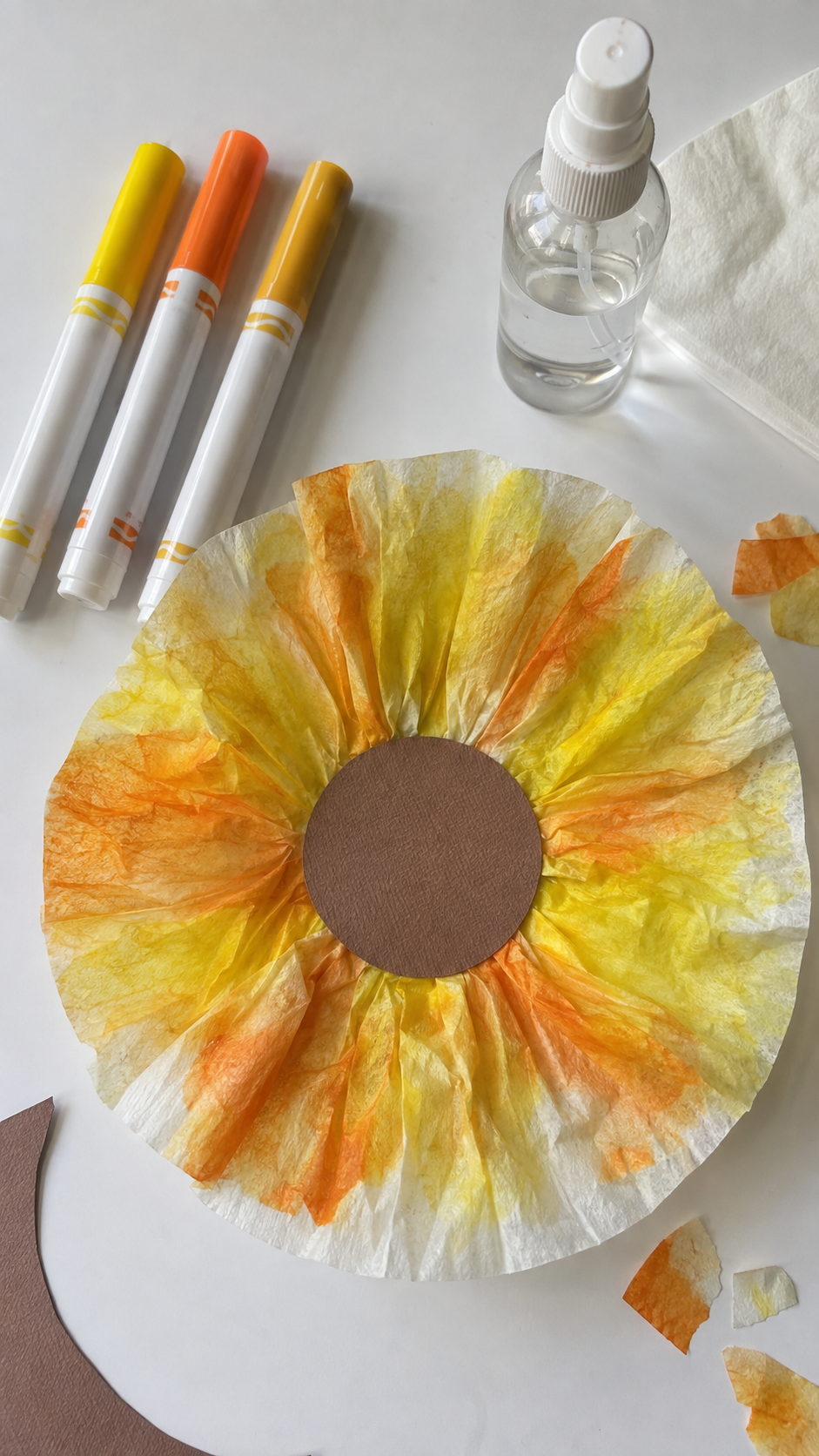 Coffee-filter-sunflower-craft