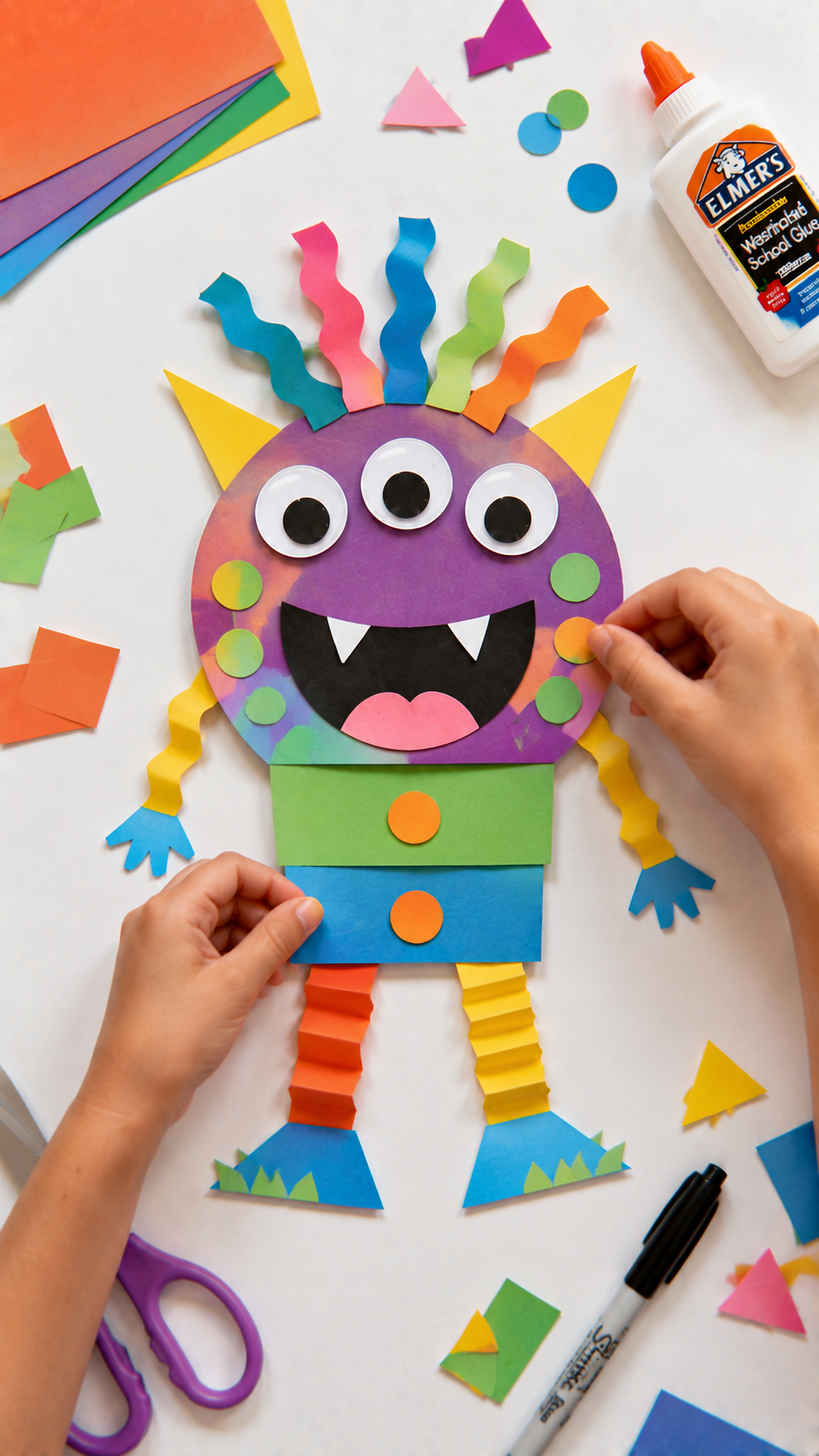 Halloween-Monster-Made-From-Shapes