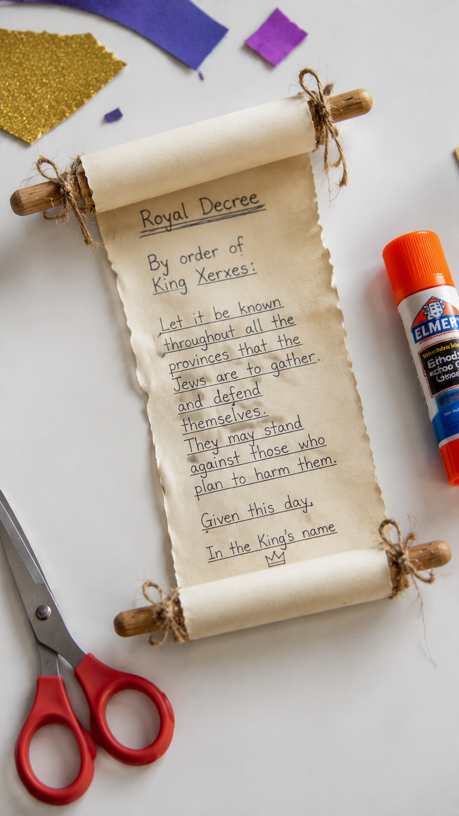 Handmade-Haman's-Royal-Decree-Scroll-Craft