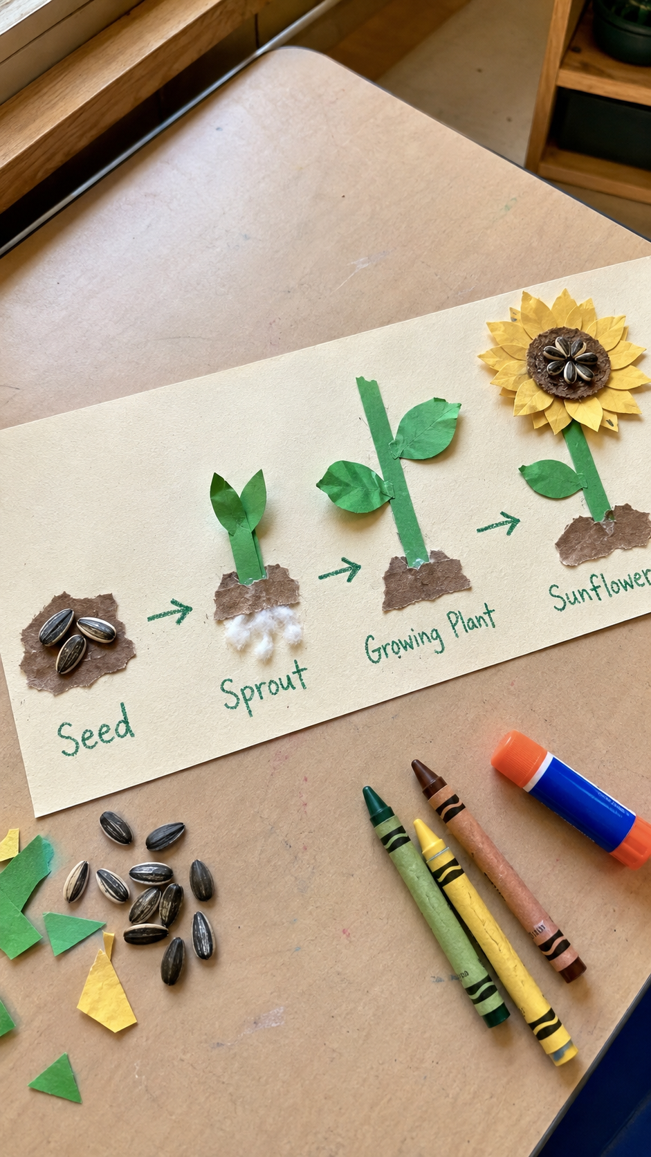 Sunflower-life-cycle-craft-strip.