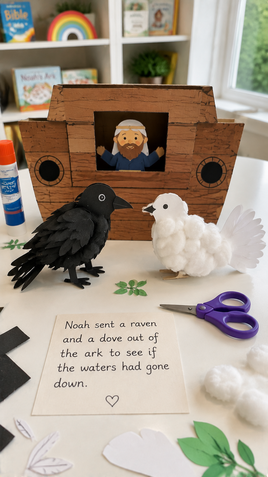 The-Raven-Goes-First-noahs-ark-crafts-for-kids