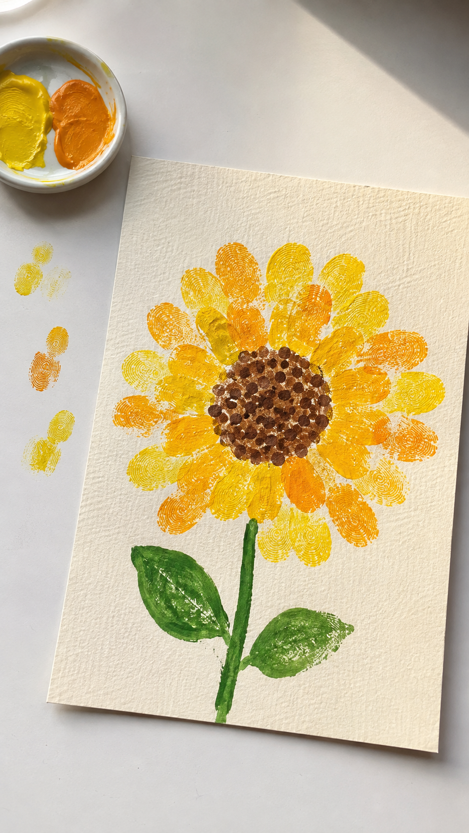 Toddler-fingerprint-sunflower-craft