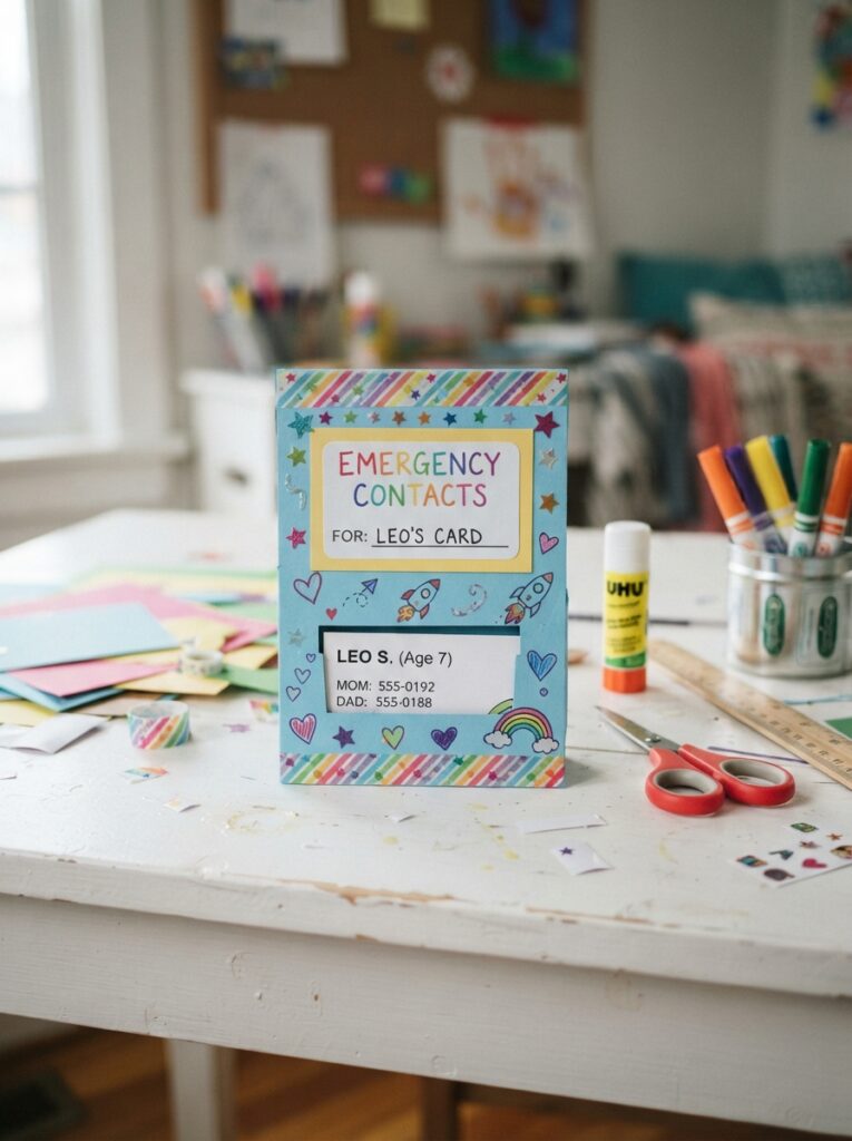 Cardboard-Emergency-Contact-Card-Holder