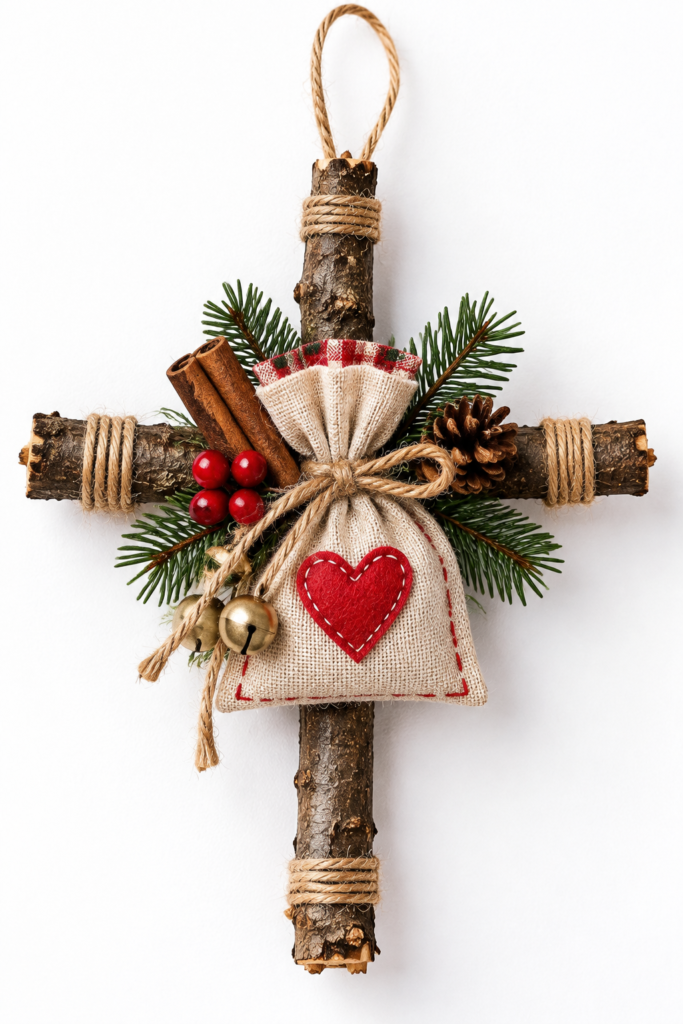 Fabric-Scrap-Spice-Sachets-on-a-Twig-Cross.