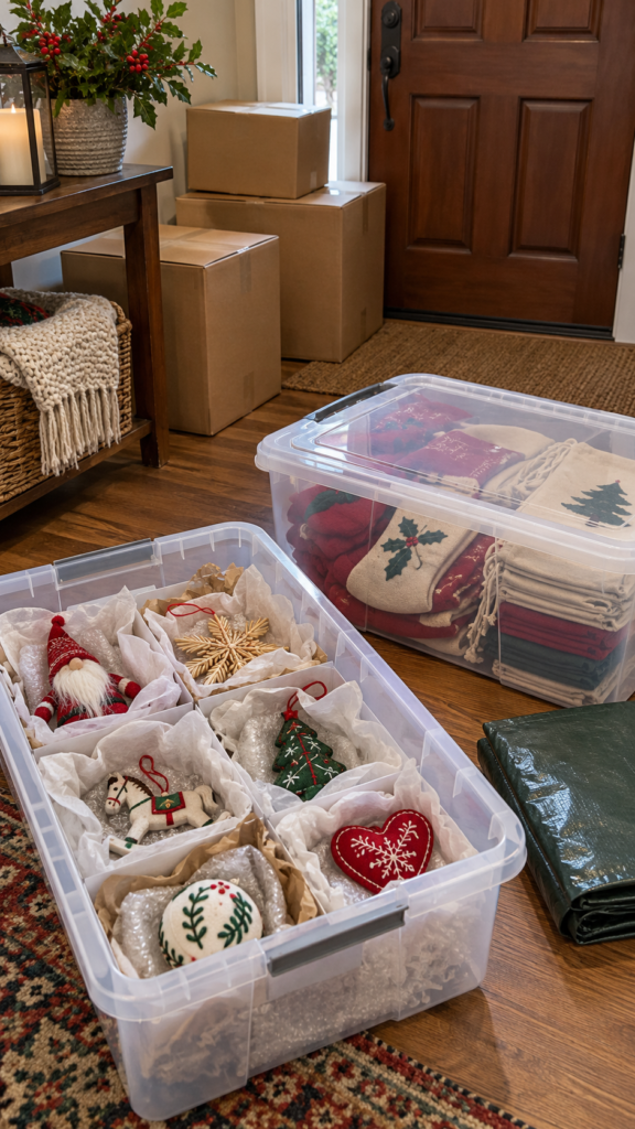 Carefully-Packed-Christmas-Crafts-by-the-Door.