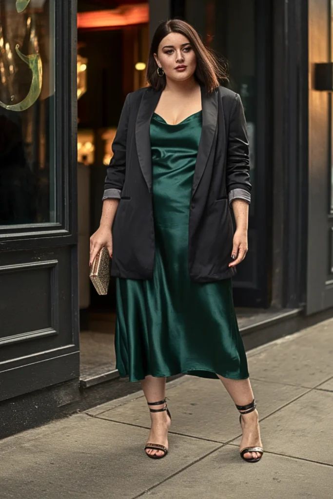 Emerald-Green-Dress-With-a-Matching-or-Contrasting-Jacket.