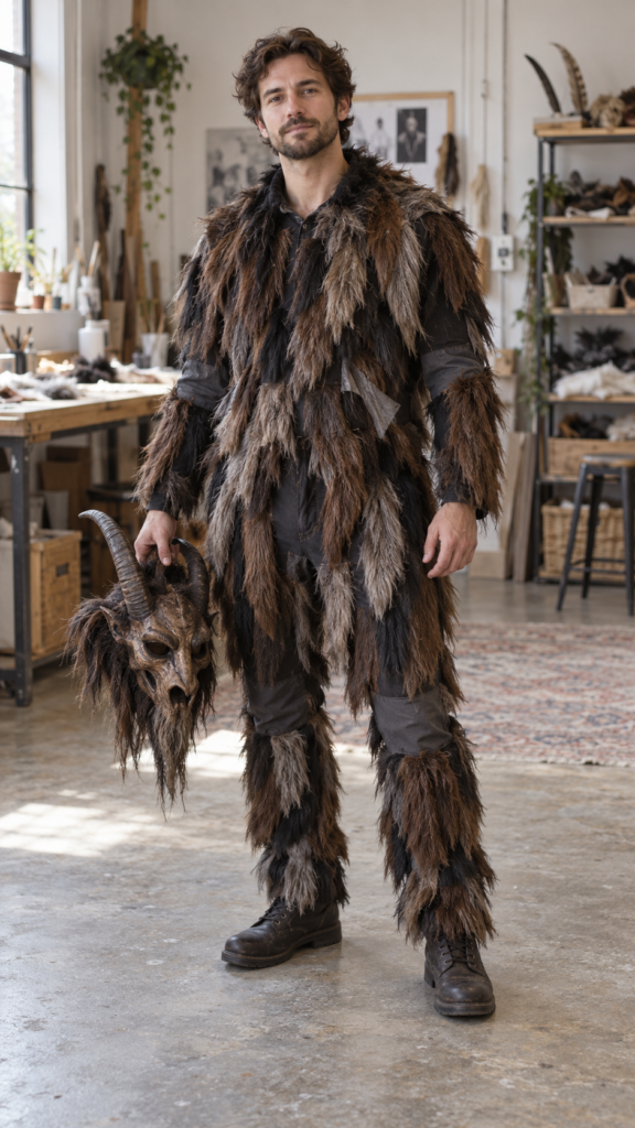 Handmade-Krampus-Suit-in-Craft-Studio