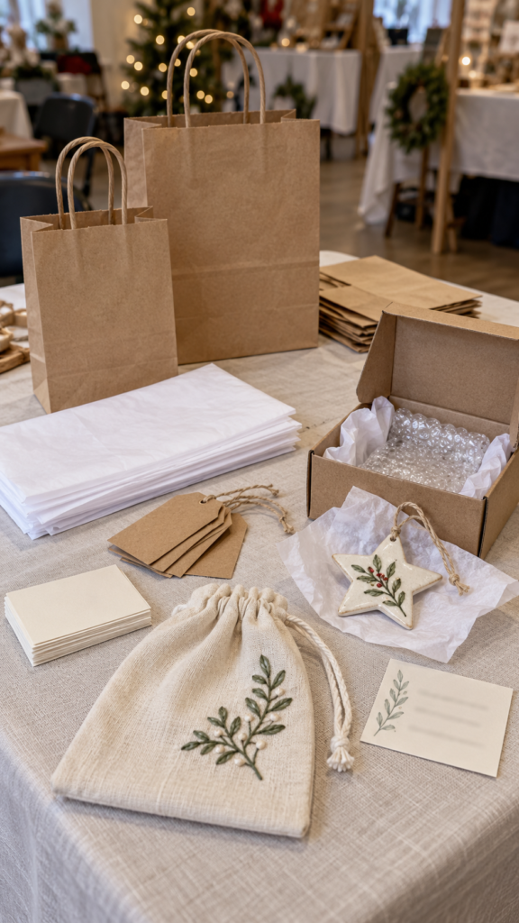 Handmade-craft-fair-packaging-station.