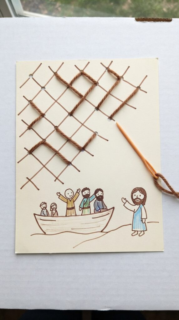James-and-John-Mending-Nets-With-Their-Father