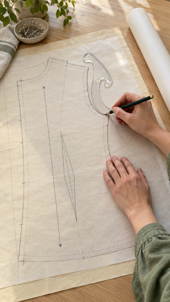 Pattern-Tracing-Paper-and-a-Curved-Ruler