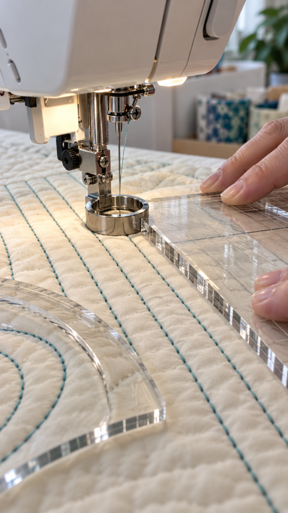 Ruler-Guided-Quilting-on-a-Domestic-Machine.
