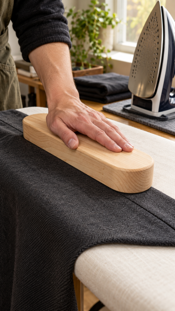 Tailors-clapper-pressing-a-wool-seam-gifts-for-people-who-sew