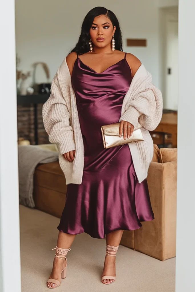 Velvet-Midi-Dress-With-Thoughtful-Layering.